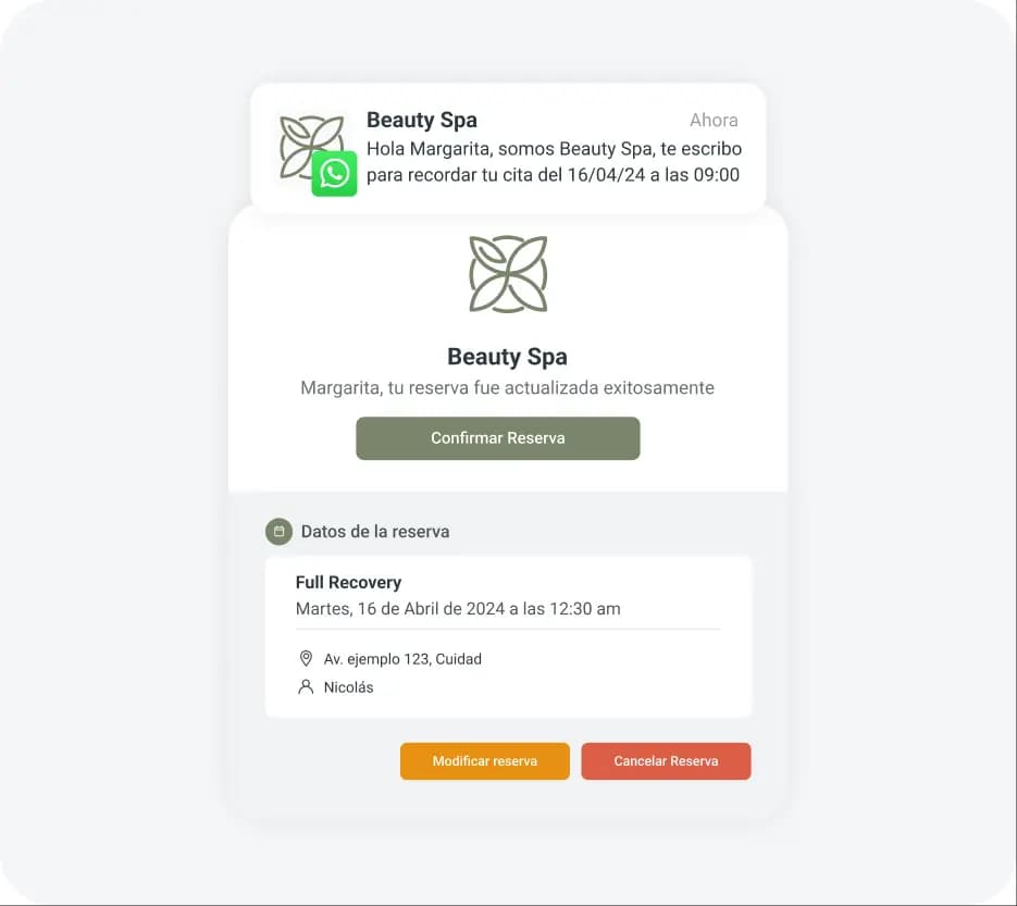Recordatorios automáticos de citas