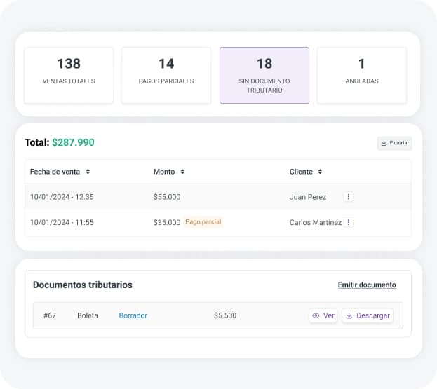 Emisión de boletas de servicios