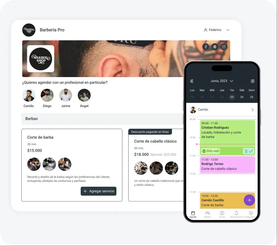 aplicación móvil para barberías