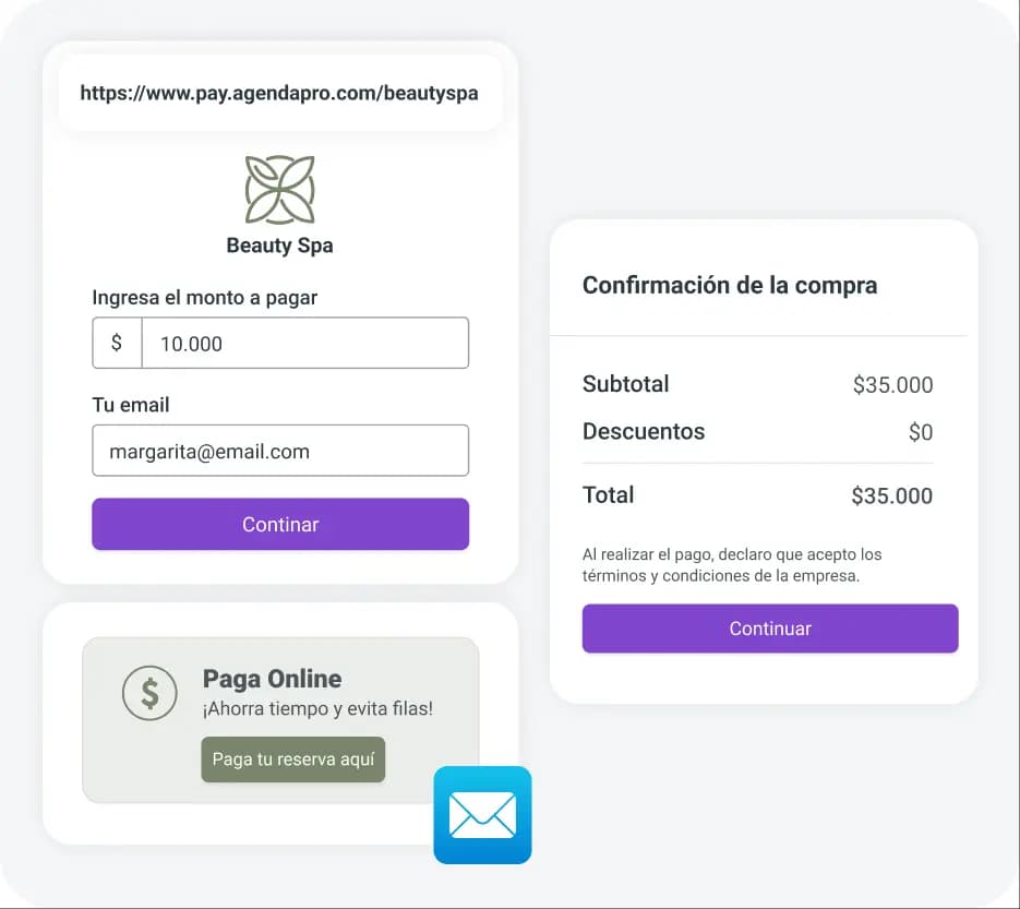 Pasarela de pagos disponible con AgendaPro